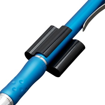 Plastic self-adhesive pen or pencil holder